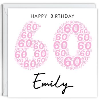 Personalised 60th Birthday Card For Her, 3 of 3