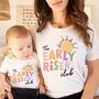 Early Riser Matching Mother Day T Shirt Set, thumbnail 1 of 1