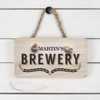 Personalised Wooden Home Brewery Sign, 2 of 2