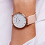 Classic Rose Gold Vegan Leather Watch, thumbnail 1 of 12