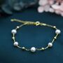 Delicate Pearl And Silver Ball Beaded Bracelet, thumbnail 4 of 10
