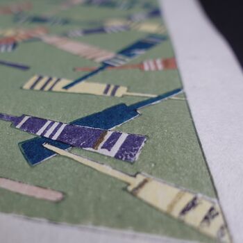 Green Cricket Bat Art Print, 2 of 9