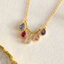 Family Birthstone Necklace With Teardrop Crystals, thumbnail 6 of 10