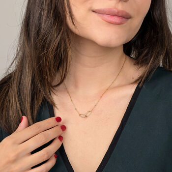 Interlocking Paperclip Infinity Gold Plated Necklace, 3 of 4