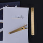 Gold Brass Metal Ruler With Tassel, thumbnail 2 of 5