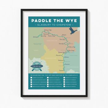 River Wye Map Art Print For Paddlers, 5 of 12