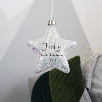 First Christmas Star Hanging Decoration Light, 4 of 7