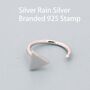 Sterling Silver Tiny Triangle Huggie Hoop Earrings, thumbnail 11 of 12