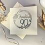 Personalised 90th Floral Birthday Papercut Card, thumbnail 3 of 12