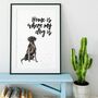 Home Is Where My Dog Is Black Labrador Print, thumbnail 1 of 5