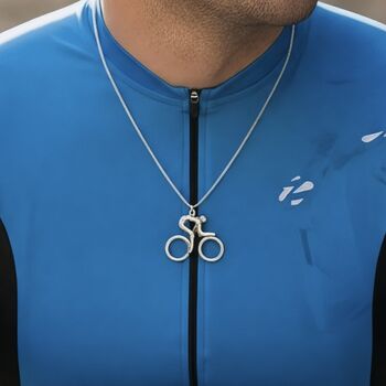 Personalised Cycling Necklace | Walnut Presentation Box, 11 of 12