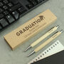 Personalised Graduation Wooden Pen And Pencil Set, thumbnail 2 of 3