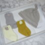 Hippo Socks And Knotted Hat Baby Gift Set, thumbnail 1 of 2