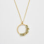 Gold Floral Wreath Necklace, thumbnail 1 of 8