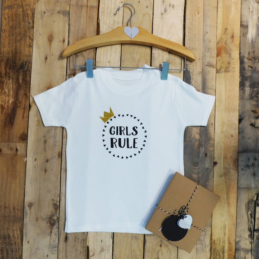 Girls Rule / Boys Rule Baby T Shirt, 1 of 2