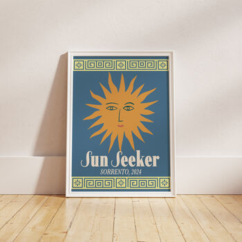 Sun Seeker Summer Holiday Personalised Print, 3 of 8