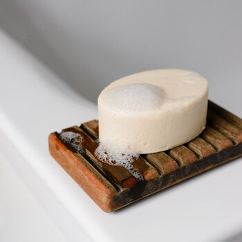 The Two In One Solid Shampoo Bar + Wood Tray, 3 of 3