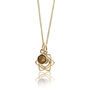 Sacral Chakra Charm Necklace In Gold Plated Tiger's Eye, thumbnail 1 of 2