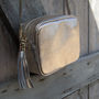 Personalised Gold Or Silver Box Cross Body Leather Bag, thumbnail 4 of 12
