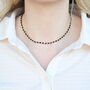 Handmade Black Gold Crystal Beaded Indian Mangalsutra Necklace, thumbnail 1 of 7