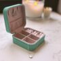 Portable Jewellery Box Mint Green, thumbnail 1 of 11