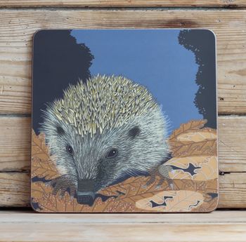 Nocturnal Coasters Choice Of Badger, Hedgehog And Hare, 2 of 5