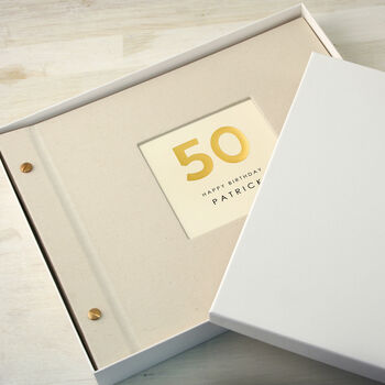 Personalised Hand Foiled 50th Birthday Photo Album, 3 of 12