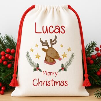 Santa Or Reindeer Christmas Sack, 2 of 5
