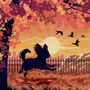 Longhaired Chihuahua In An Autumn Park. Limited Edition Dog Print, thumbnail 5 of 7