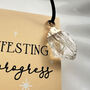 Manifesting In Progress Mini Hanging Sign With Citrine, thumbnail 3 of 3