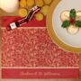 Christmas Table Place Mats Red Filigree Four Pack, thumbnail 2 of 4