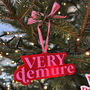 Very Demure Mindful Cutesy Christmas Tree Decoration, thumbnail 3 of 4