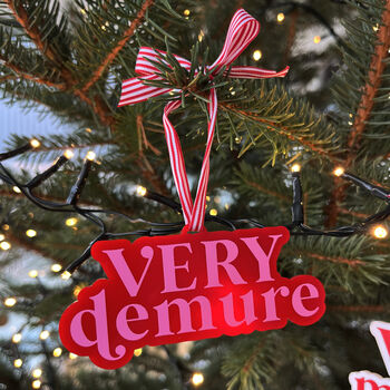 Very Demure Mindful Cutesy Christmas Tree Decoration, 3 of 4