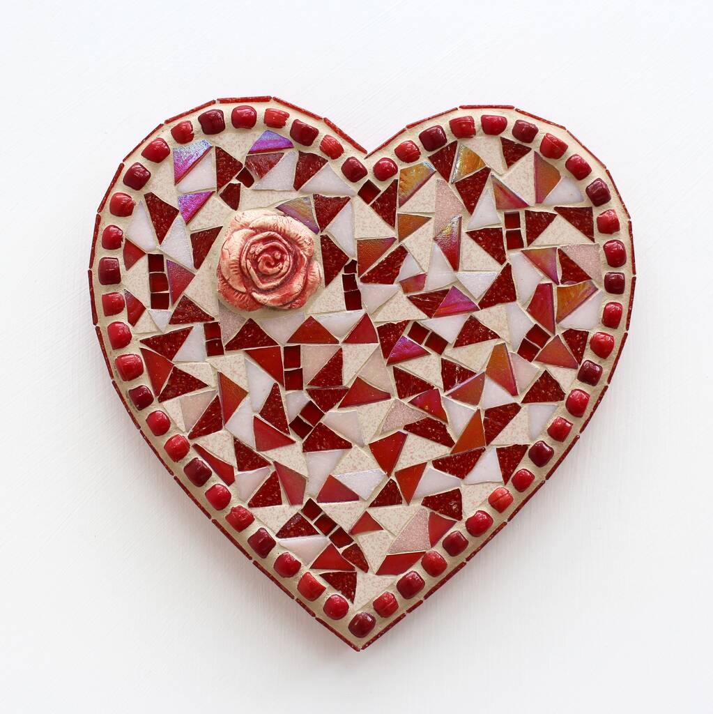 Heart Mosaic Handmade Wall Art, 1 of 3