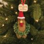 Personalised Wreath Turkey Christmas Bauble, thumbnail 1 of 4