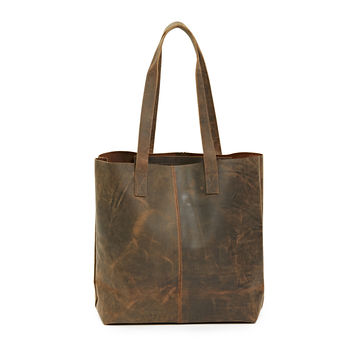 Personalised Buffalo Leather Shopping Bag, 6 of 9