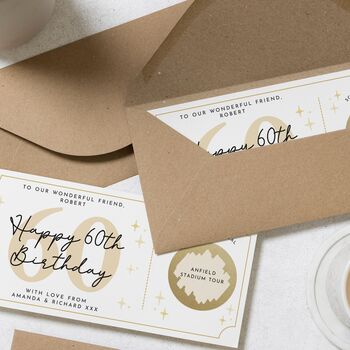 Personalised 60th Scratch Reveal Experience Voucher, 2 of 7