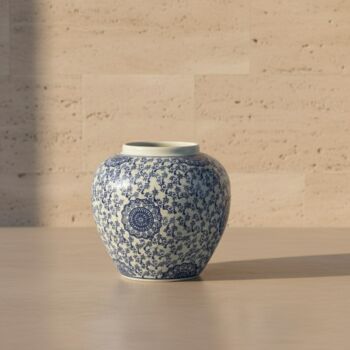 Ginger Jar Pot Raalte White Blue Ceramic Porcelain, 2 of 5