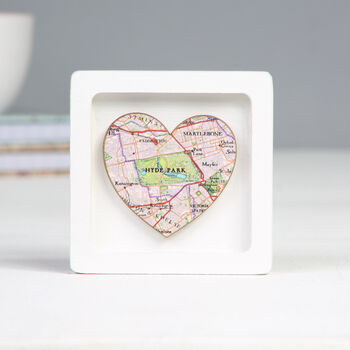 Personalised Miniature Map Heart Valentine's Gift, 5 of 9