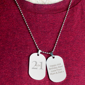 Personalised Birthday Dog Tag Necklace, 3 of 3