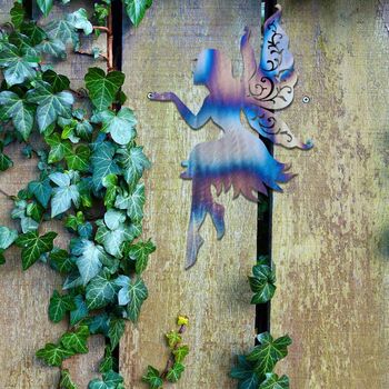 Rusty Metal Pixie Garden Decoration Dream Fairy Art, 5 of 11