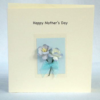 Mothers Day Card With Blue Blossom Flowers, 2 of 3