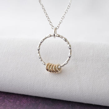 50th Gold And Silver Birthday Necklace, 5 of 12