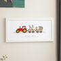 Personalised New Baby Name Tractor Print, thumbnail 3 of 3