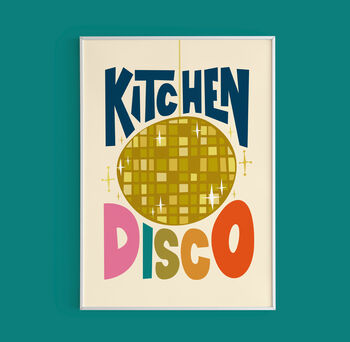 Kitchen Disco Typography Print, 6 of 8