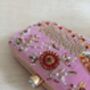 Peacock Rectangular Pink Clutch Bag, thumbnail 3 of 12
