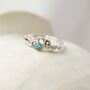 Sterling Silver Opal Dainty Flower Ring, thumbnail 1 of 7