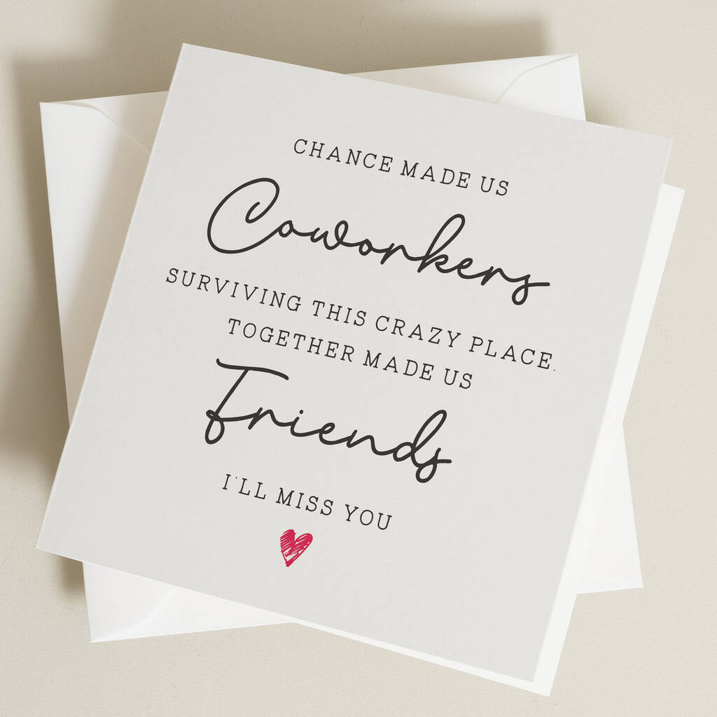 Co Worker Leaving Card By Twist Stationery