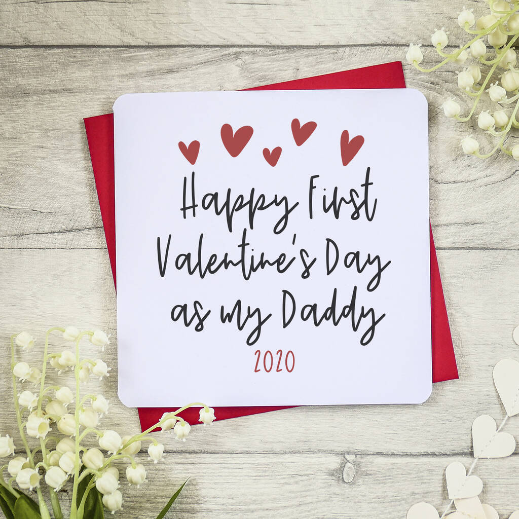 daddy's first valentine's day card