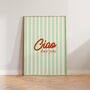 Ciao Love You Hallway Stripe Wall Art Print, thumbnail 3 of 9